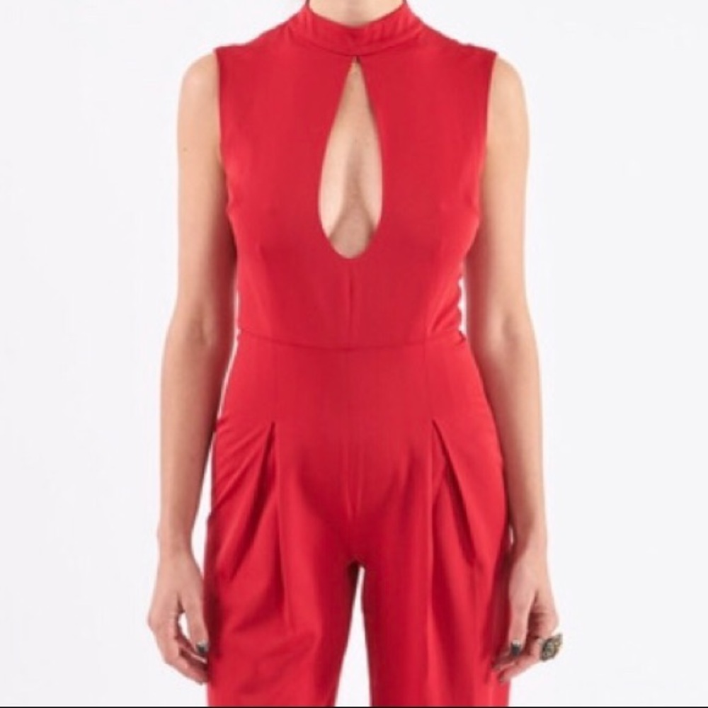 Sold Rachel Antonoff RED JUMPSUIT disco plunge - Picture 3 of 8
